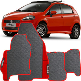 LINDO JOGO TAPETE  AUTOMOTIVO VERMELHO  PUNTO 2005 A 2017  EMBORRACHADO PERSONALIZADO em Oferta na Shopee
