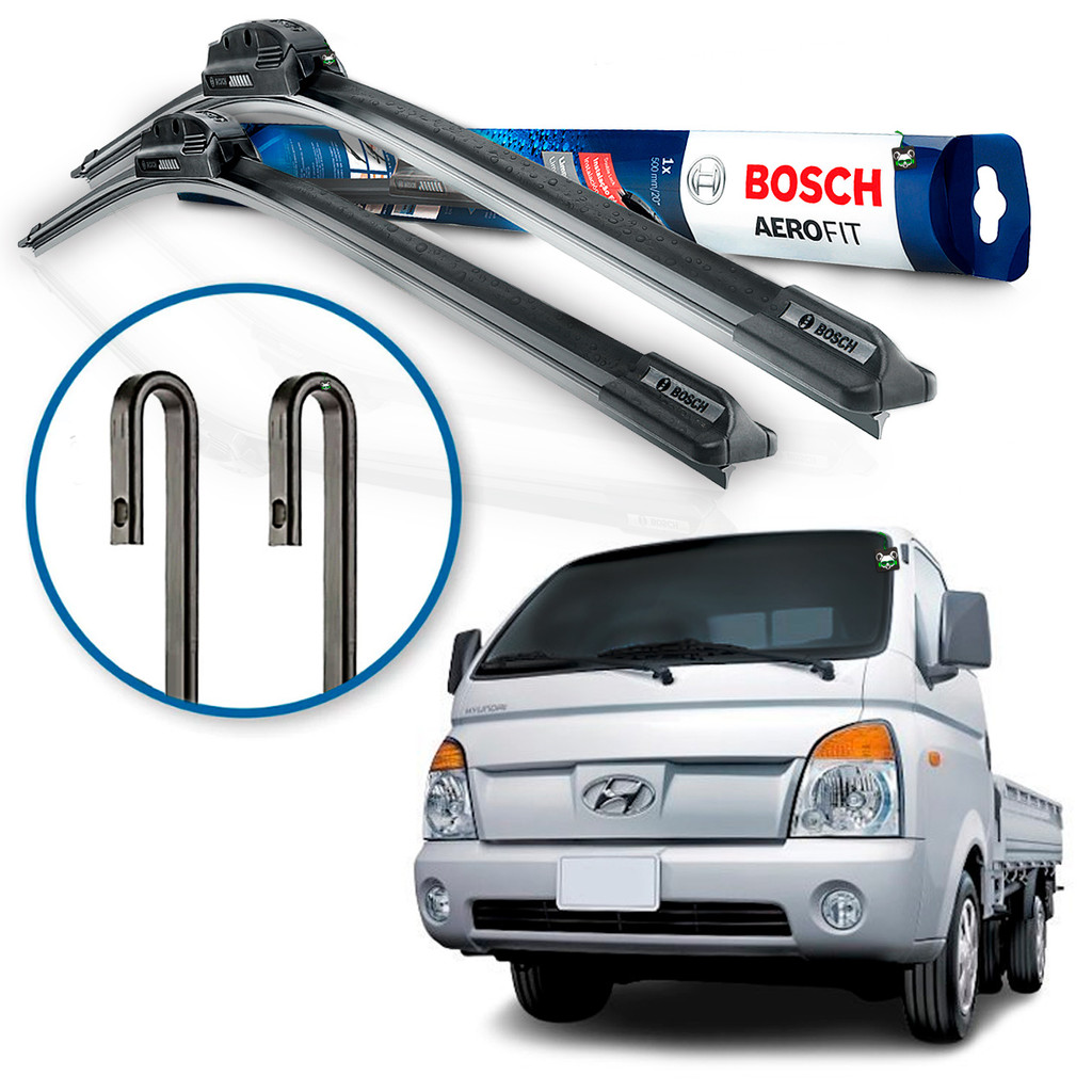 Par Palheta Limpador Parabrisa Bosch Hyundai HR 2007 2008 2009 2010 a 2025 em Oferta na Shopee