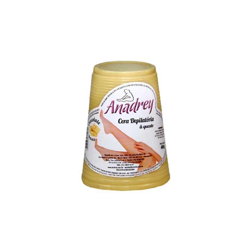 Cera Depilatória Quente Anadrey Chocolate Branco 400g