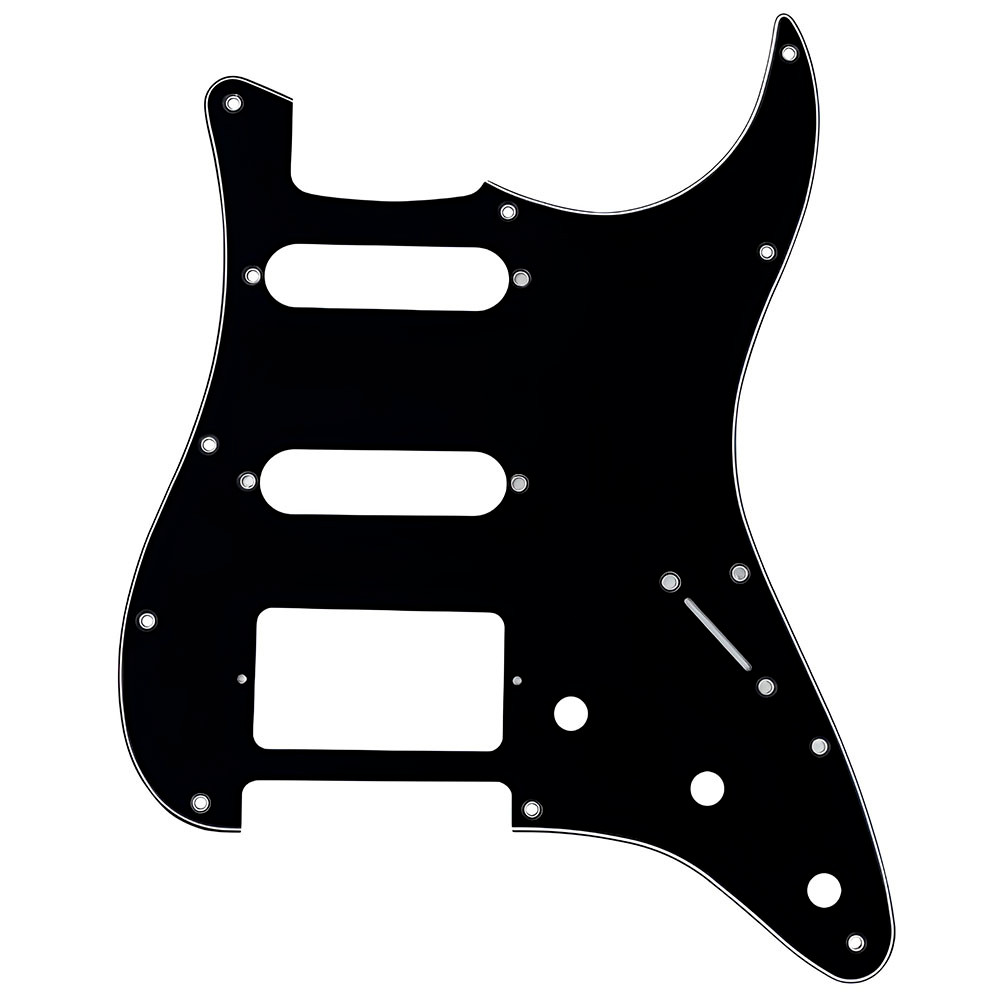 Escudo Blindado Thida Preto Para Guitarra SuperStrato SSH 3 Camadas
