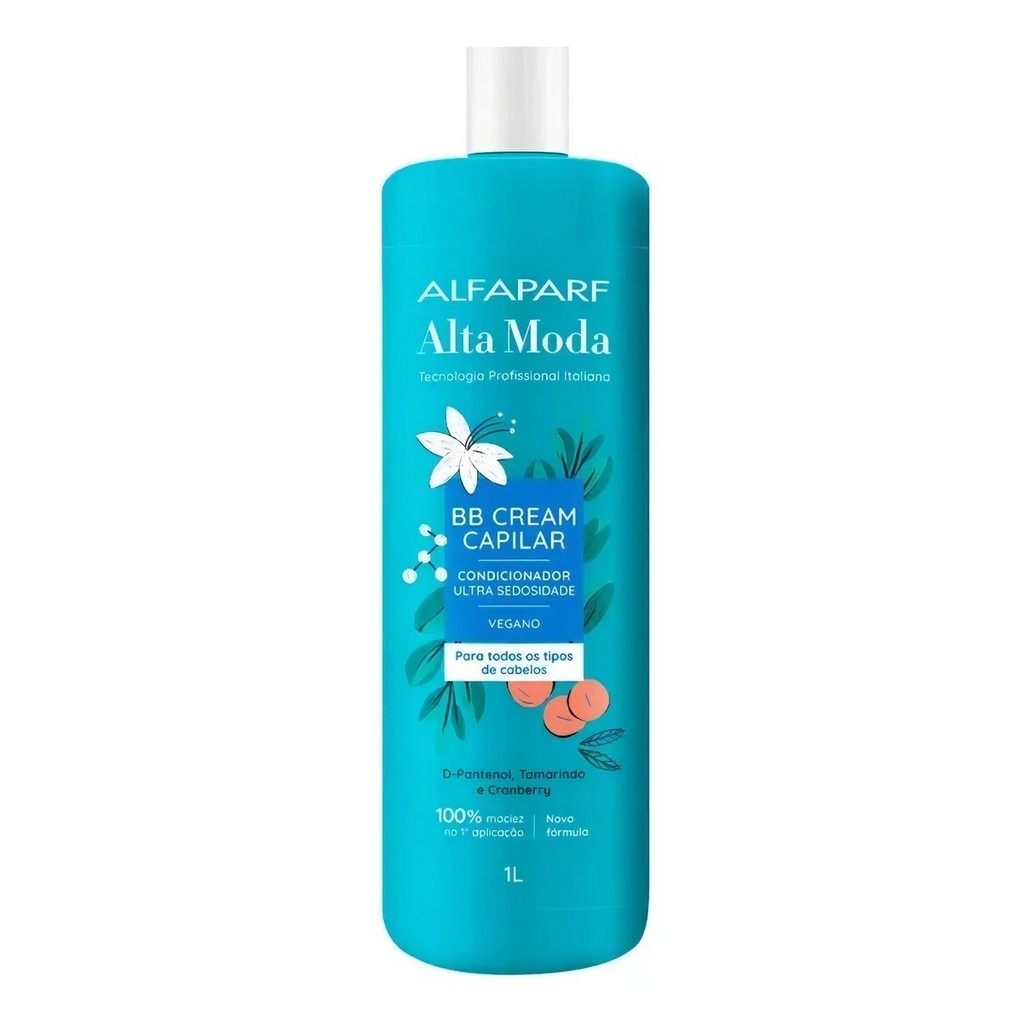 Condicionador Alta Moda Alfaparf Bb Cream Capilar Vegano 1l - Cabelos Revitalizados e Suaves