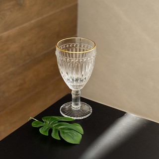 Taça de Água Lyor de Vidro com Fio de Ouro Empire 325ml em Oferta na Shopee