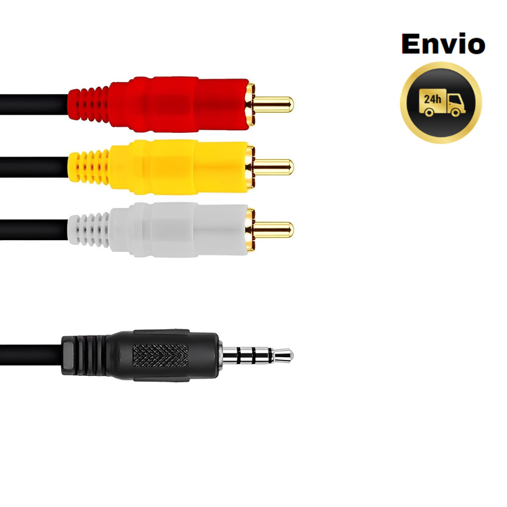 Cabo De Áudio AV P3 RCA Flexível em Oferta na Shopee