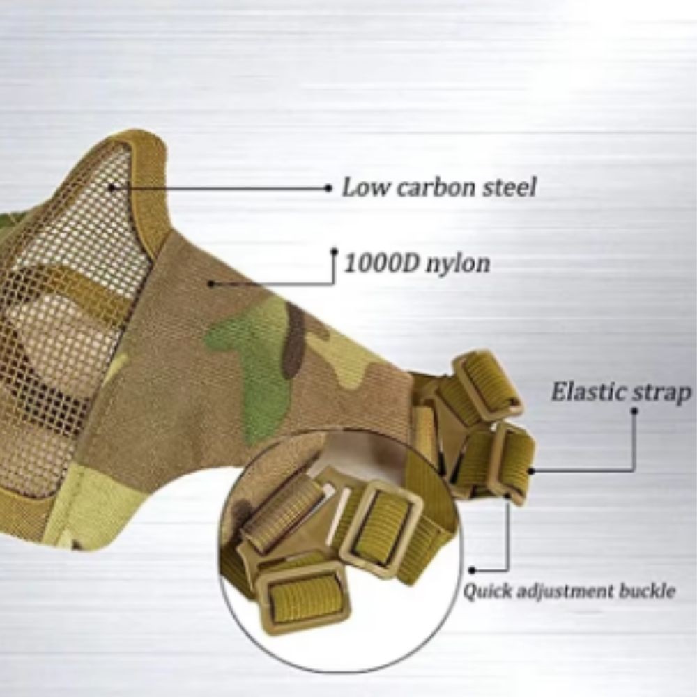 Máscara Telada Acolchoada Verde Airsoft S