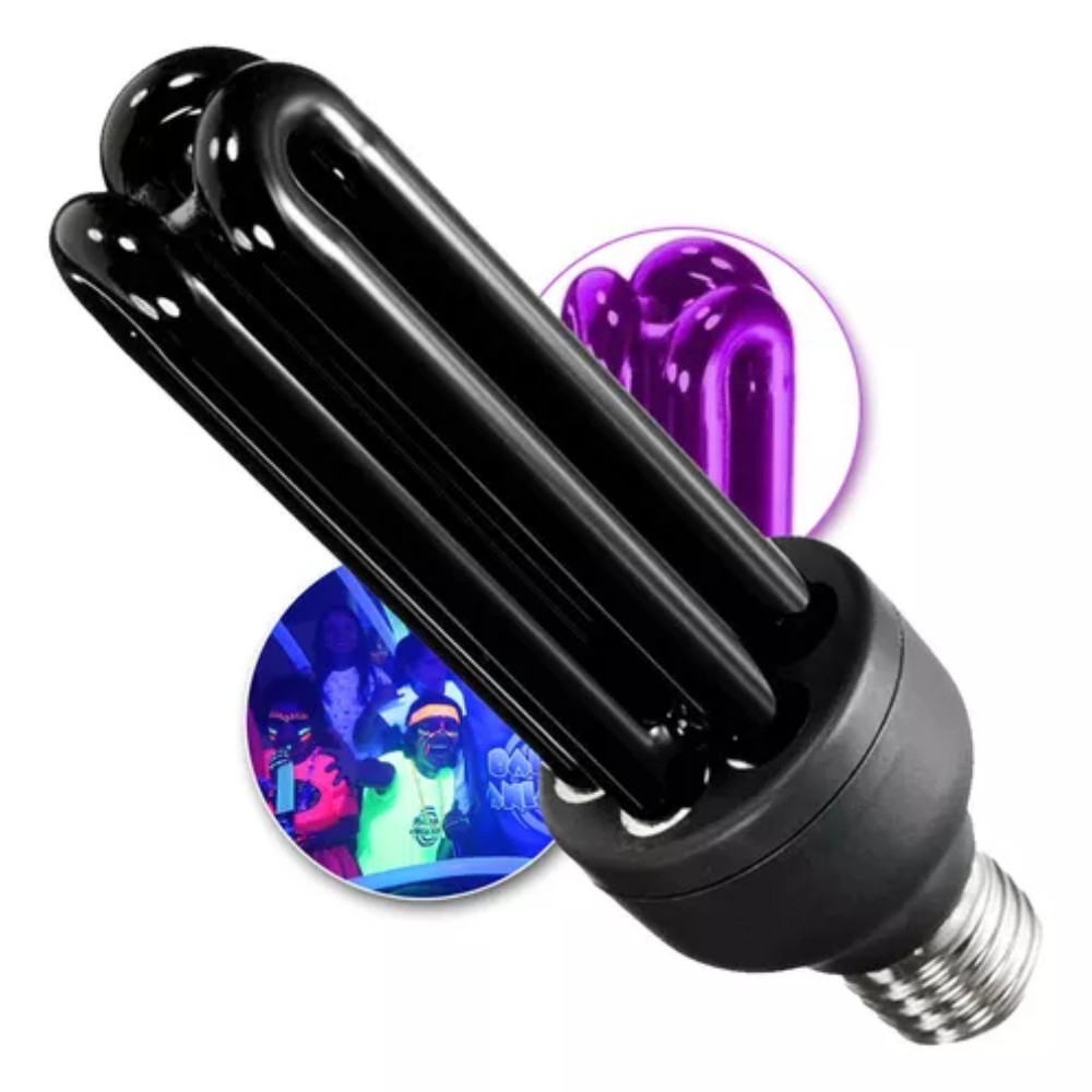 Lâmpada  Fluorescente 36w - Luz Negra -Efeito Neon E27