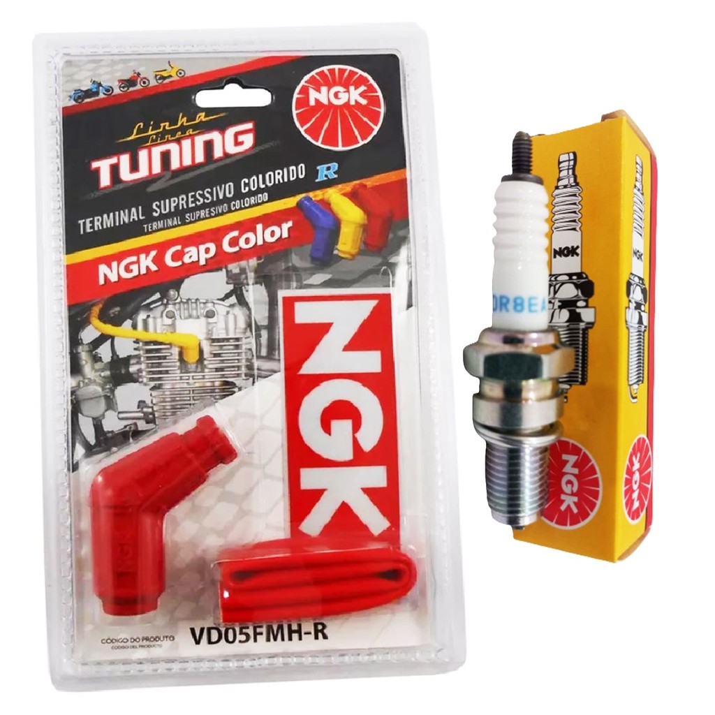 Vela de Ignição + Cachimbo Lander 250 / Teneré 250 / Fz25 250 / Fazer 250 Ngk em Oferta na Shopee