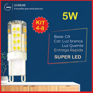 8 Lâmpada Led 5W G9 Halopin Luz Bipino Luz Quente ou Fria | Para Arandelas e Decoração | Bivolt em Oferta na Shopee