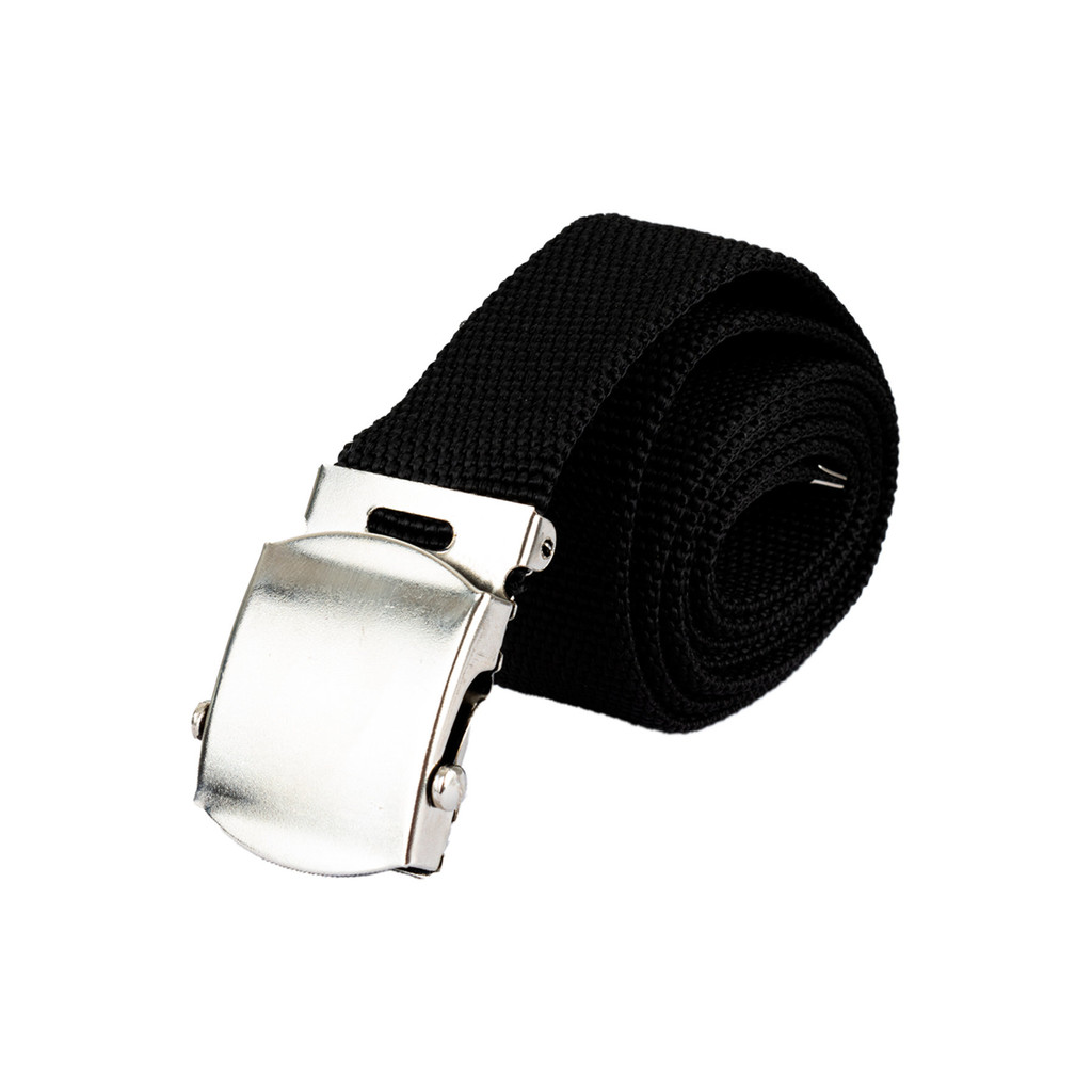 Cinto Masculino de Tecido Nylon Premium Alta Qualidade Fox Boy Promoção Preto Prata
