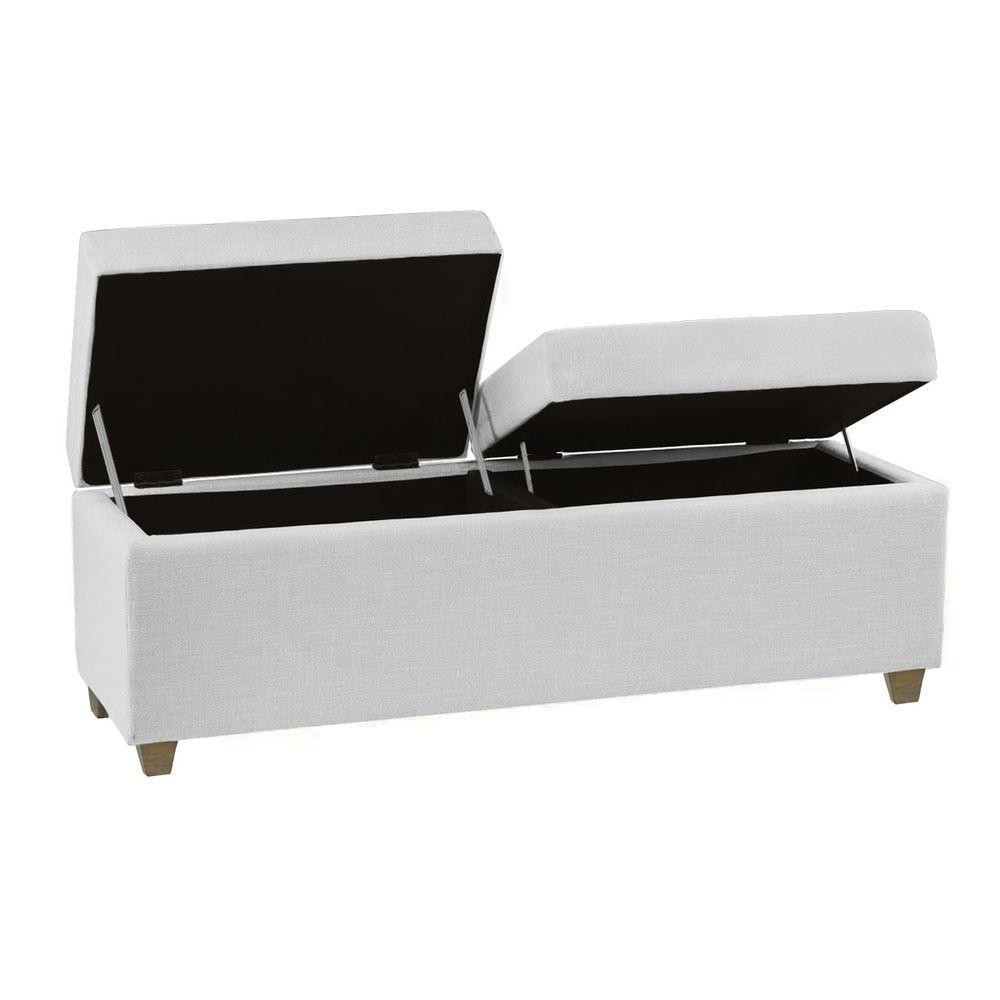 Recamier Bau Madri 1,40m Corino Branco - Inova Decorações em Oferta na Shopee