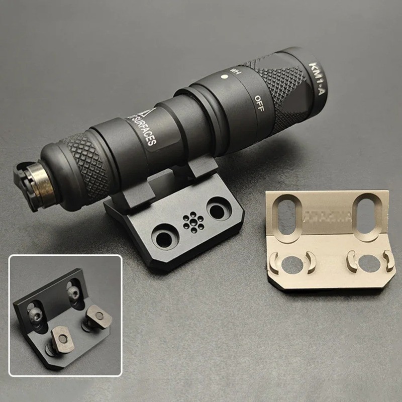 Base De Lanterna Tática M300 M600 MLOK Suporte De Montagem Lateral Trilho CNC Metal Acessórios De Caça