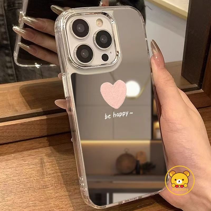 Amor Coração Espelho Capa Para Xiaomi 15 Ultra Poco F7 X7 Pro F6 C71 Civi 5 4 1S Redmi Nota 14 Plus Turbo 4 3 A5 5G 4G A em Oferta na Shopee