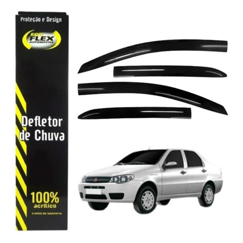 Calha De Chuva Siena 4 Portas 2008 2009 2010 2011 2012 2013 em Oferta na Shopee