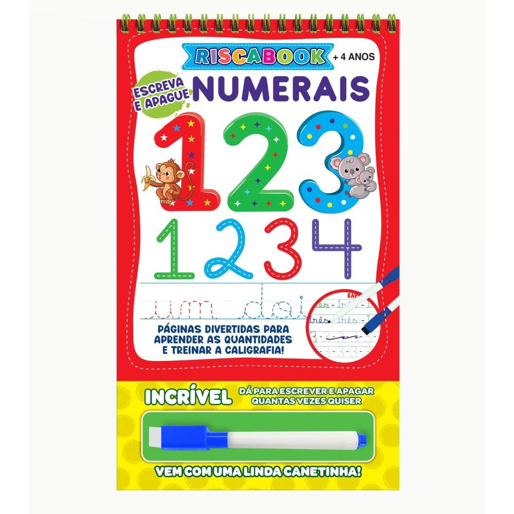 Riscabook Númerais - com Canetinha em Oferta na Shopee