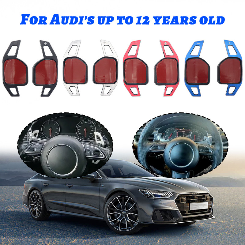 Liga De Alumínio Volante Do Carro Paddle Shifter Shift Paddles Extensão Para Audi A3 A4 A5 A6 A7 A8 Q5 Q7 TT R8 2006 200