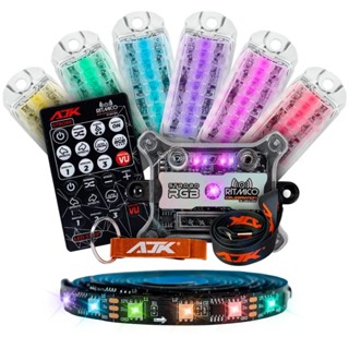 Kit Strobo Automotivo Ajk Rgb 6 Farois Função Rítmico E Vu em Oferta na Shopee