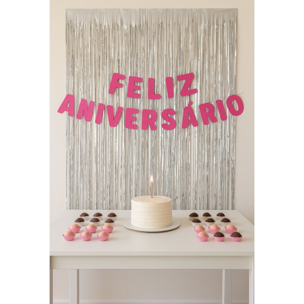 Faixa “Feliz Aniversário” Decorativa – Festas e Comemorações em Oferta na Shopee