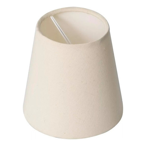 cupula abajur Luminaria 11x8x12cm de tecido Algodao Cor Bege Ref 01