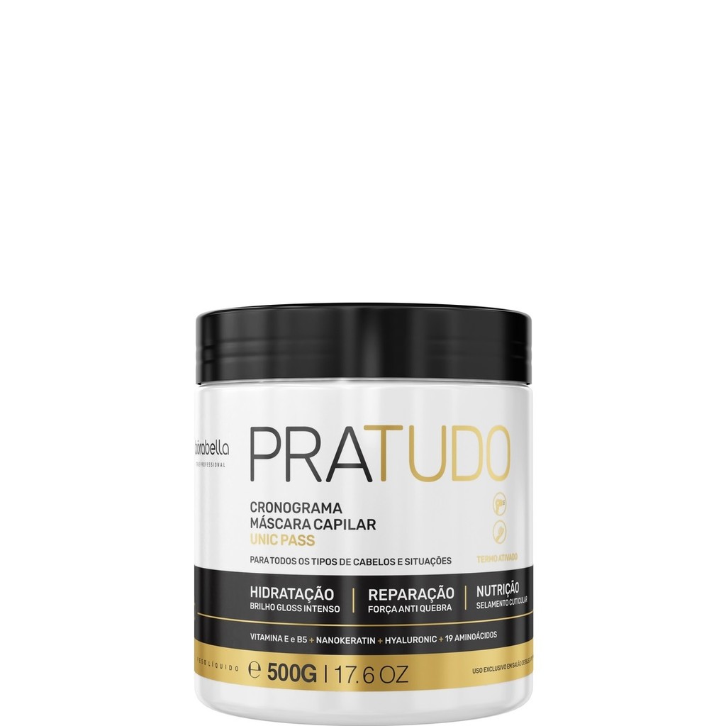 Borabella Máscara Pratudo 25 Ativos Hidrata Nutre Repara 500g em Oferta na Shopee