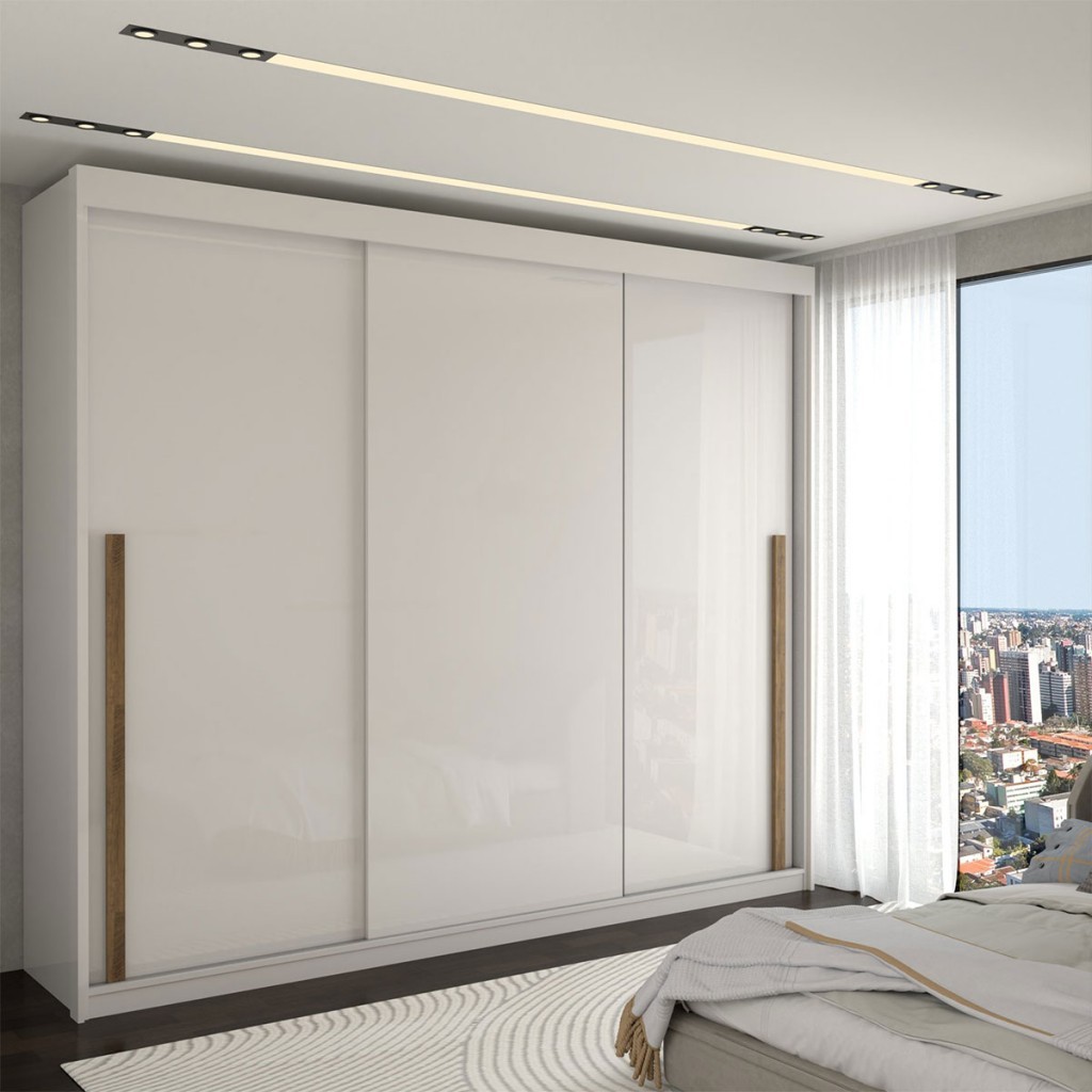Guarda-Roupa Casal Cardial 3 Portas 6 Gavetas - Panorama Móveis em Oferta na Shopee