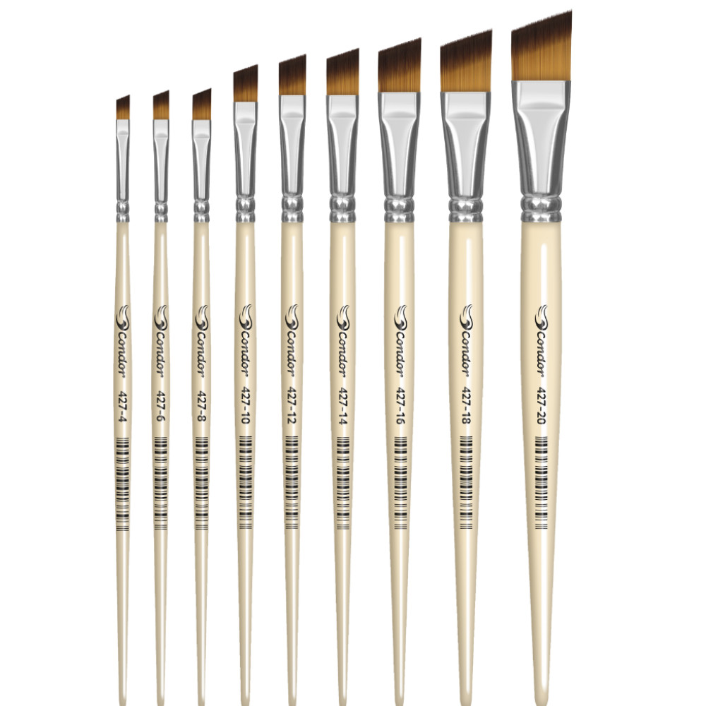 Pincel Condor 427 Chanfrado Sintético Cabo Curto