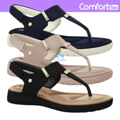 Sandália Feminina Rasteira Comfortflex Solado Anatômico Ultraconforto