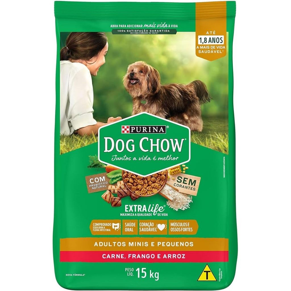 Ração Purina Dog Chow Adulto Raças Pequenas Carne, Frango e Arroz 15kg PROMOÇÃO - PRODUTO ORIGINAL LACRADO em Oferta na Shopee
