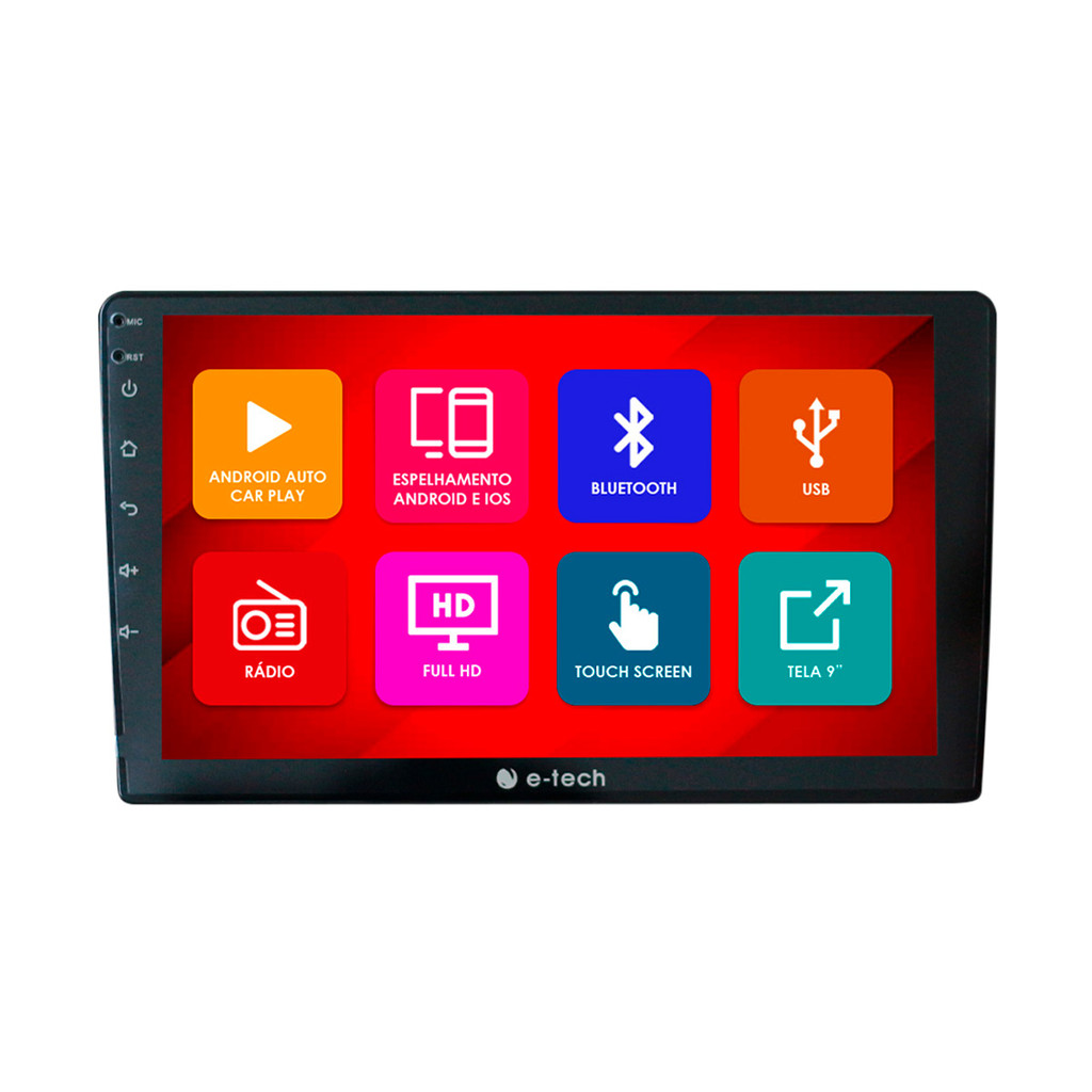 Detalhes do Kit Multimídia 9 Pol Cerato Ar Automático 2009 10 11 2012 Android Auto CarPlay Qa+ 2 Din Prata Espelhamento Android Ios