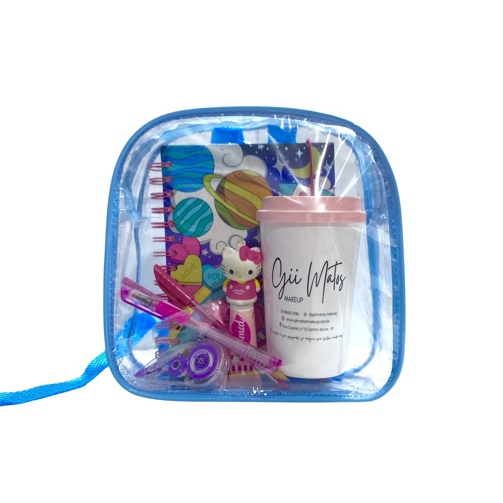 MINI MOCHILA infantil transparente, praia, viagem, lembrancinhas