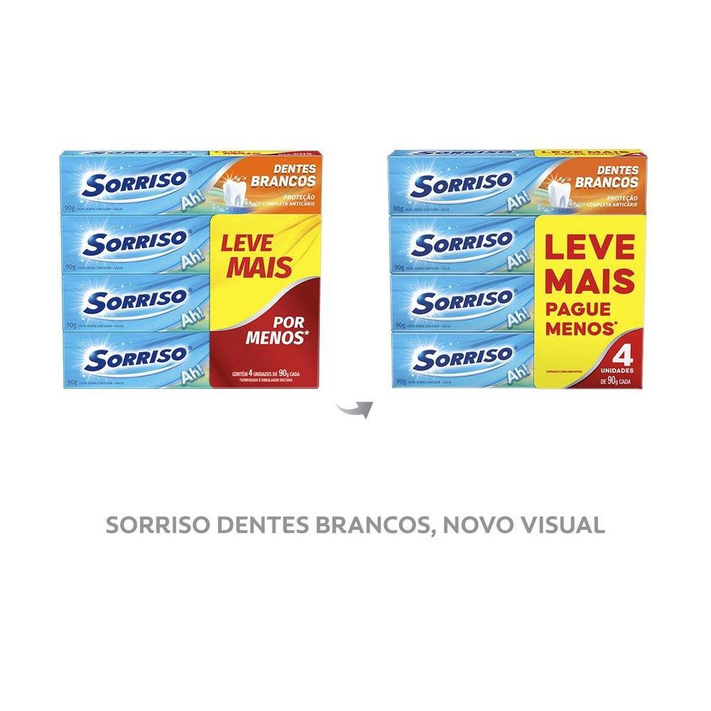 Detalhes do Kit 6 Pack Creme Dental Clareador Sorriso Dentes Brancos 90g