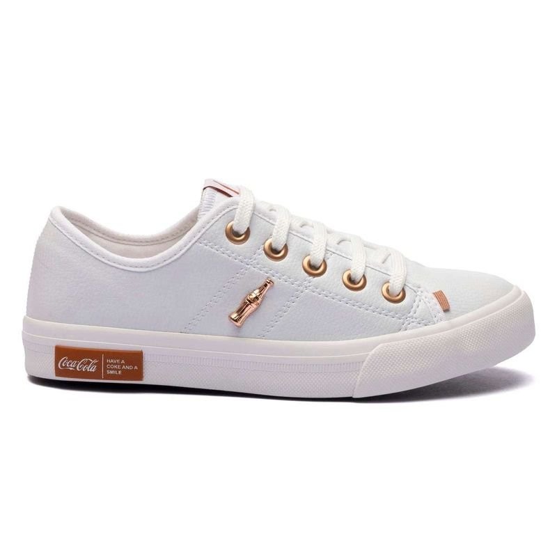 Tênis Coca-Cola Miami Eco Feminino Branco Casual Sustentável Confortável com Solado de Borracha em Oferta na Shopee