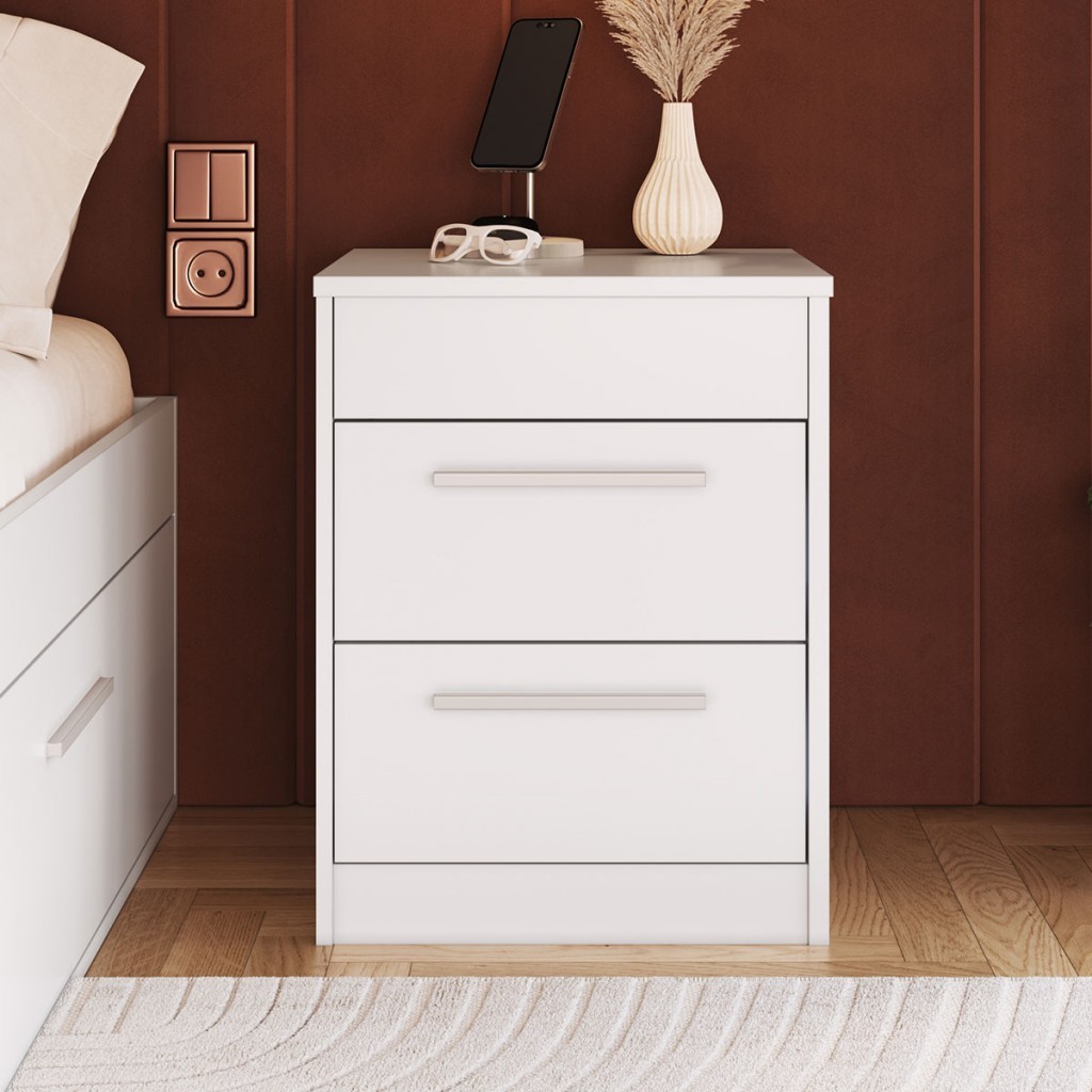 Mesa de Cabeceira Lock 2 Gavetas em Oferta na Shopee