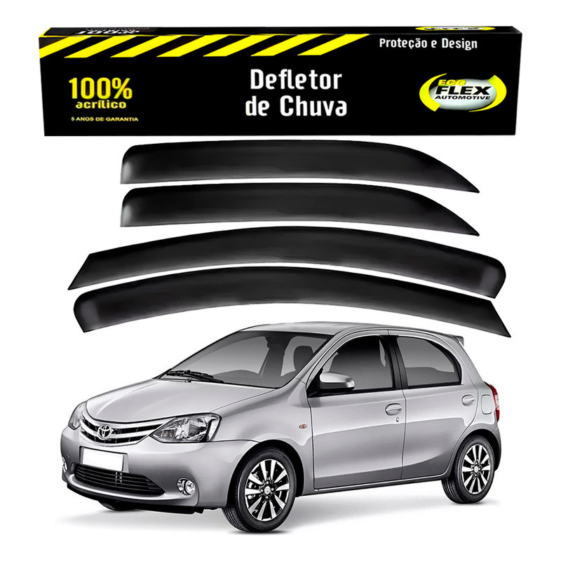 Jogo Calha Defletor Chuva Etios 1.3 1.5 2012 A 2016 em Oferta na Shopee