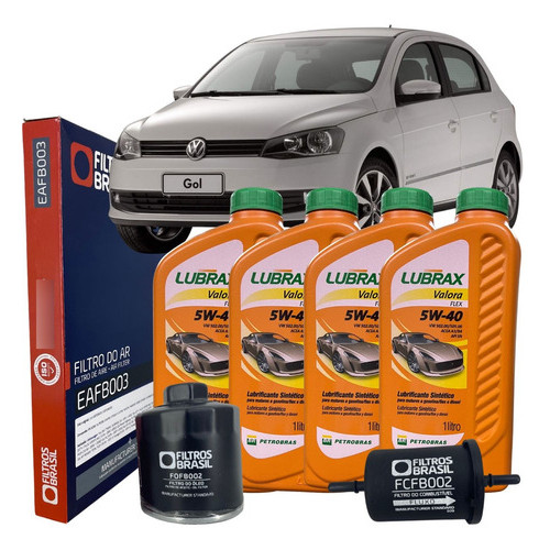 Kit Revisao 5w40 Gol G6 1.0 2012 2013 2014 2015