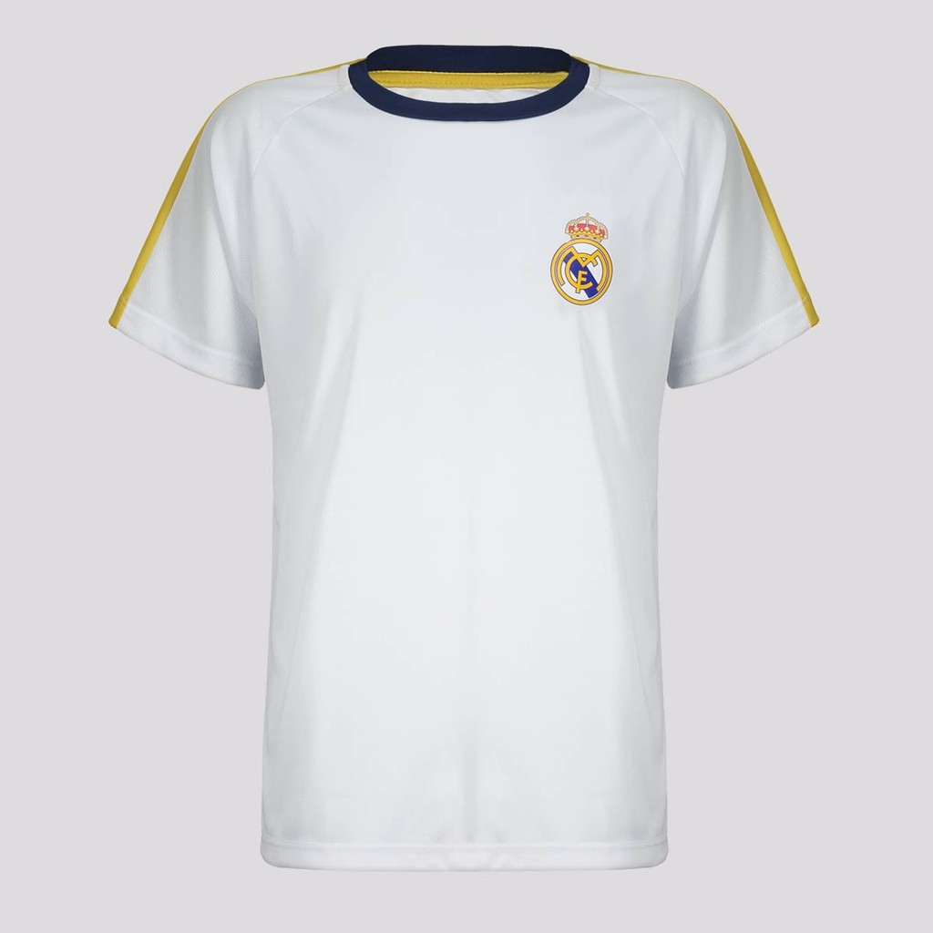 Camisa Real Madrid Dry Fit Juvenil Branca em Oferta na Shopee