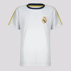 Camisa Real Madrid Dry Fit Juvenil Branca
