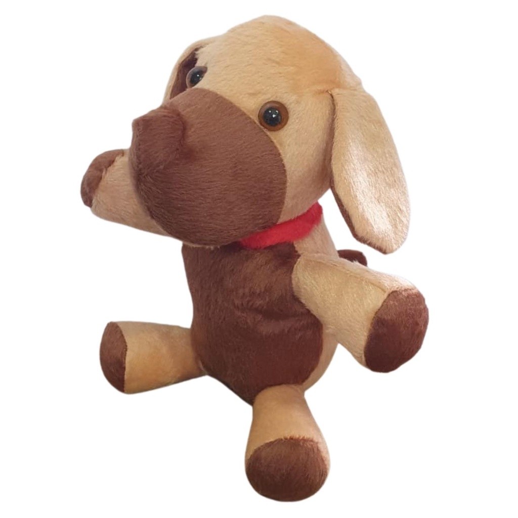 Cachorrinho de Pelúcia 22 x 20 cm Pequeno Para Crianças e Pets