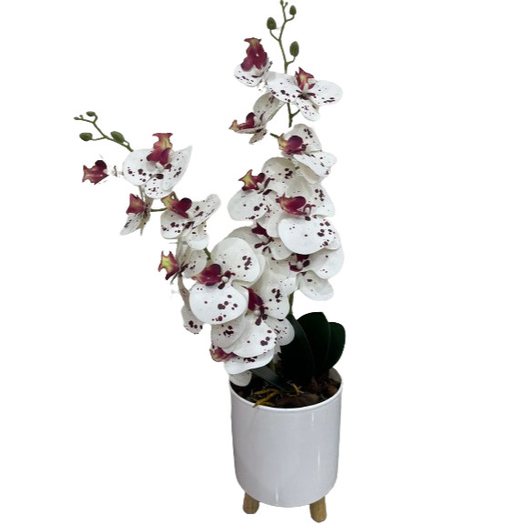 Vaso decorativo para decoração de interiores vaso de flores para plantas com tripé de madeira