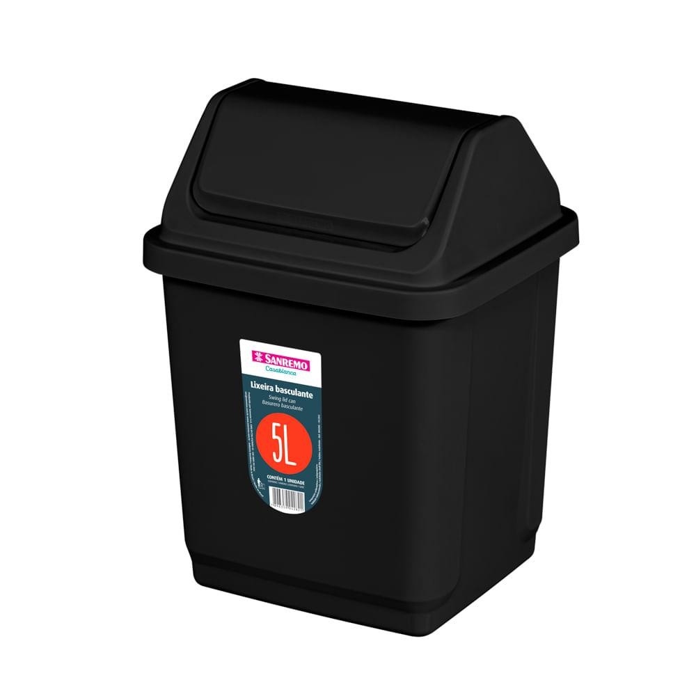 Lixeira Basculante Plástica 5 litros Sanremo em Oferta na Shopee