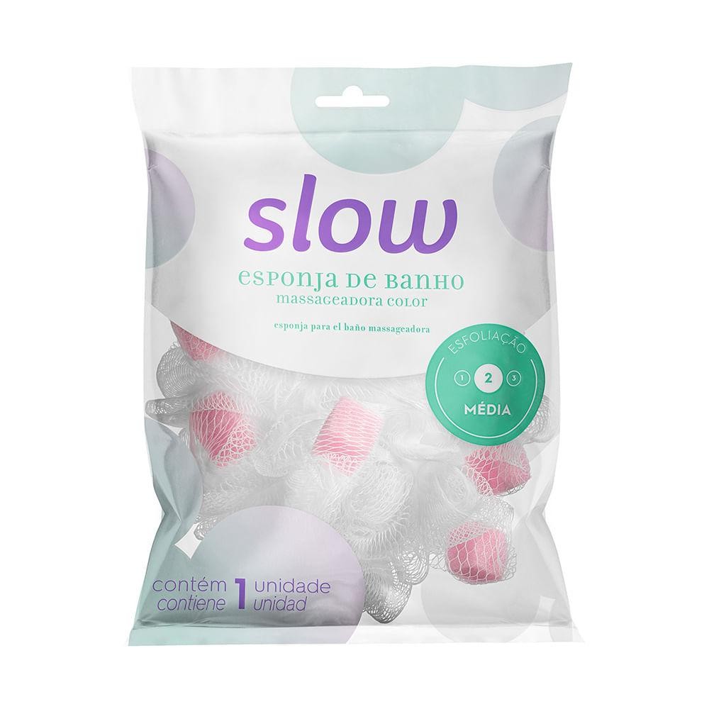 Esponja de Banho Massageadora Color com Pendurador Slow - Beauty