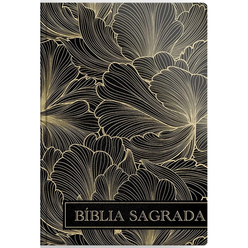 Bíblia Sagrada | ARC | Letra Grande | Capa Luxo Flor Preta em Oferta na Shopee
