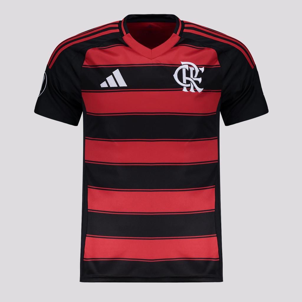 Camisa Adidas Flamengo I 2025 Patch Libertadores em Oferta na Shopee