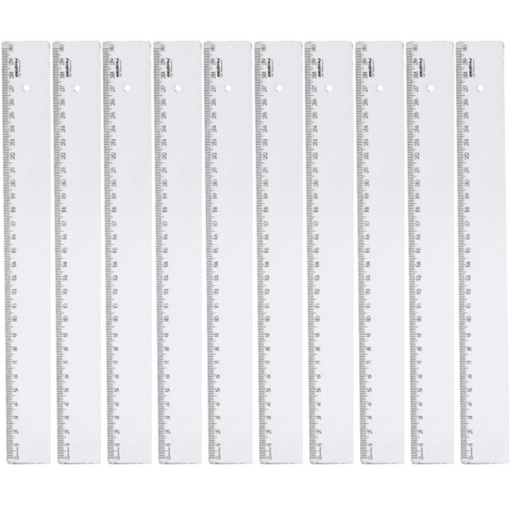 Régua New Line 30cm Cristal Maxcril – 10 Unidades - Stationery