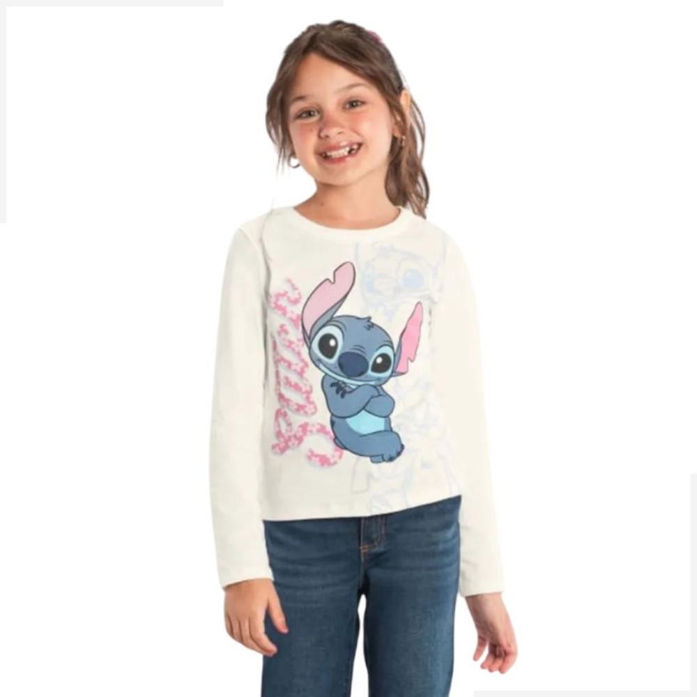 Blusa stitch juvenil manga longa Brandili REF.56142
