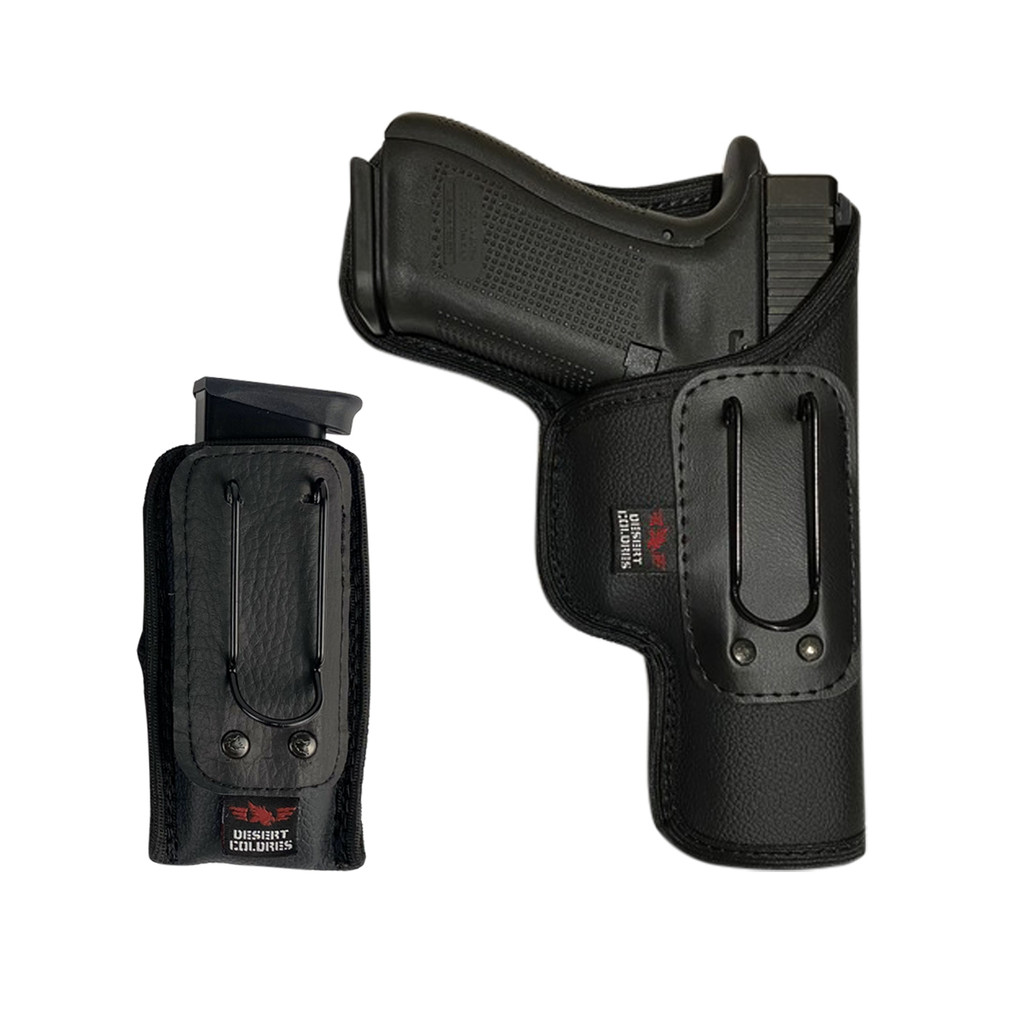Coldre Velado Glock G25, G19, G23 e Taurus PT 840, 838, 24/7, Arex Delta M + Porta Carregador