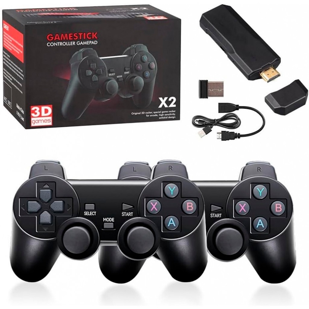 Game Stick GD10 64GB Console 30000 Jogos Controlador Duplo Portátil 40 Simuadores Para TV Consoles Retro Video 4K em Oferta na Shopee