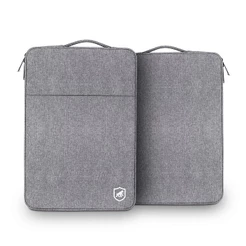 Gshield Capa Case Aveludada Survivor para Notebook de 15,6 - 17,3 Polegadas com Alça e Bolso Externo com Zíper, Cinza