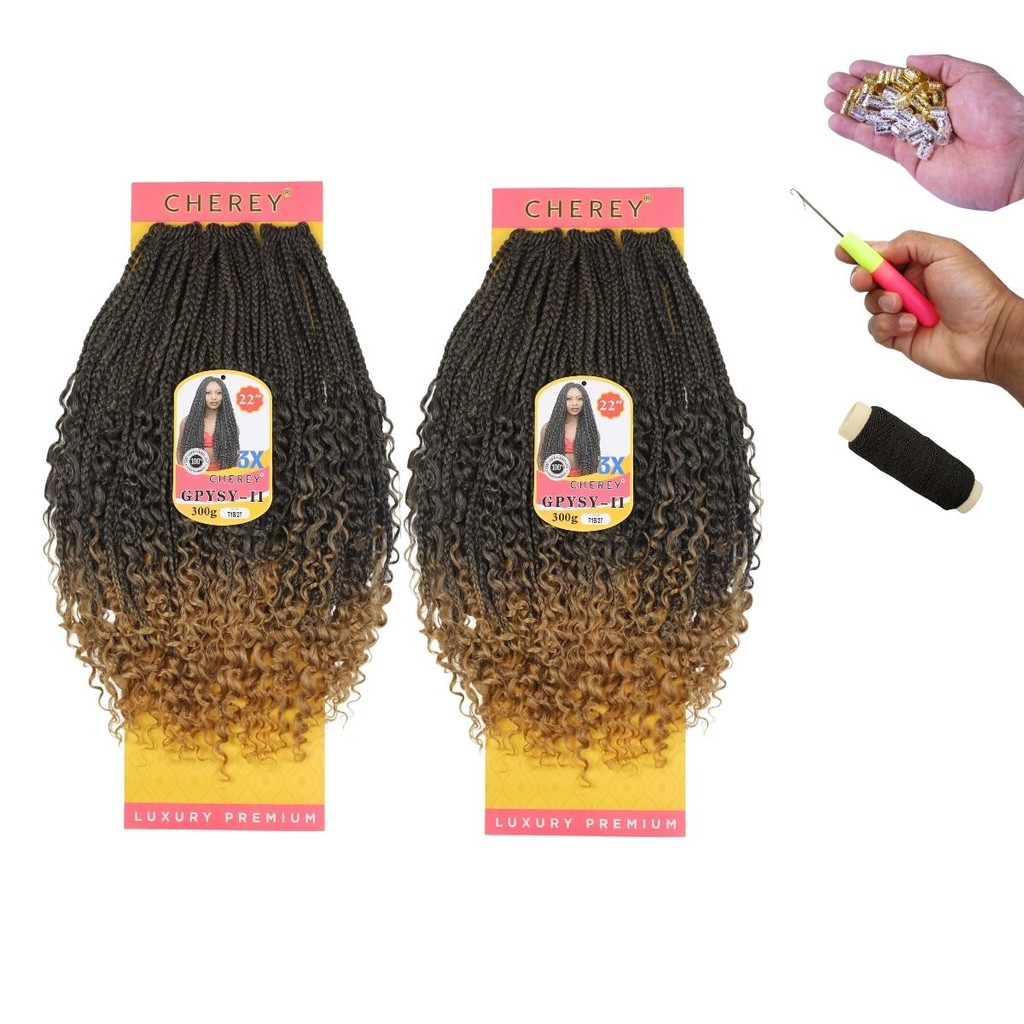 Gypsy Braids Kit 2x 600g + Agulha + Anéis + Lastex em Oferta na Shopee
