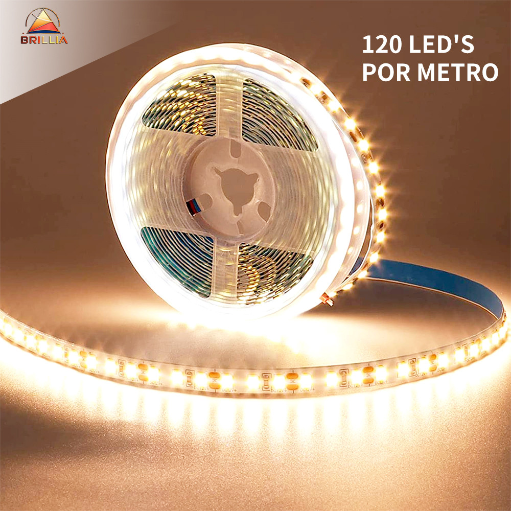 Fita LED 120led Por Metro 3528 para Perfil IP20 12V 5 Metros Bivolt Com ou Sem Fonte Muito brilhante em Oferta na Shopee
