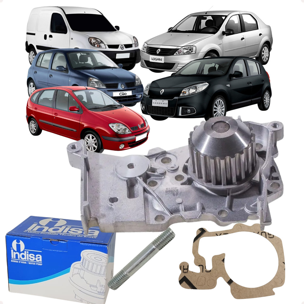 Bomba D'água Indisa Clio Duster Logan Sandero Kangoo Scenic 1.6 16v K4M em Oferta na Shopee