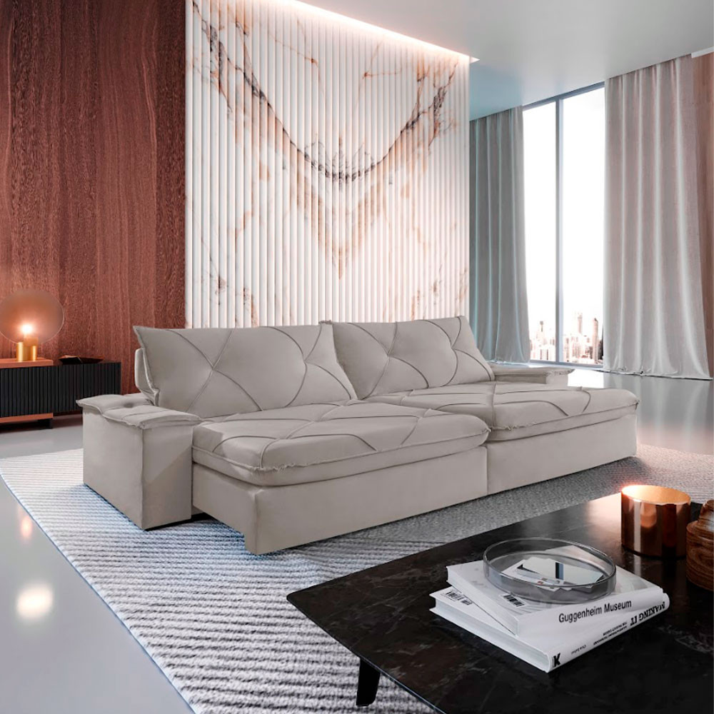 Sofá Apollo Veludo 02 Módulos 100 cm B25cm Meu Sofá Online